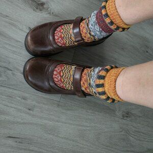 Dansko | 'Courtney' brown leather Mary Jane platform boho shoes | WMS 6.5